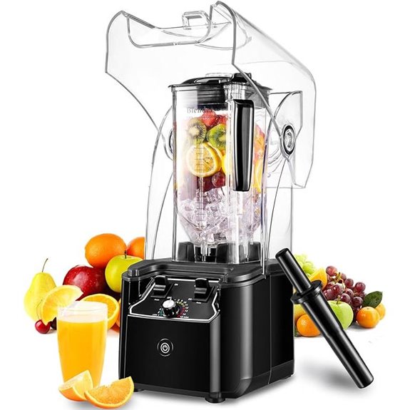 Heavy-Duty Commercial Blender 2200W 80oz 15 Speeds