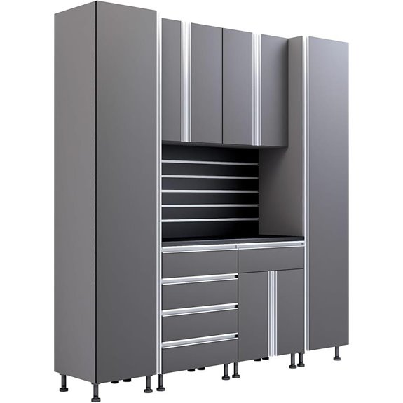 Premium Garage Cabinets 7' Storage Set with Soft-Close Drawers