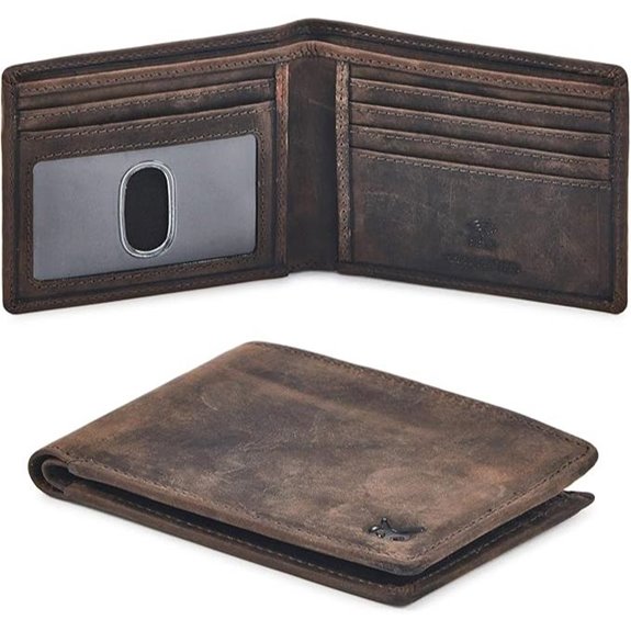 Real Leather Men's RFID Bifold Wallet in Gift Box