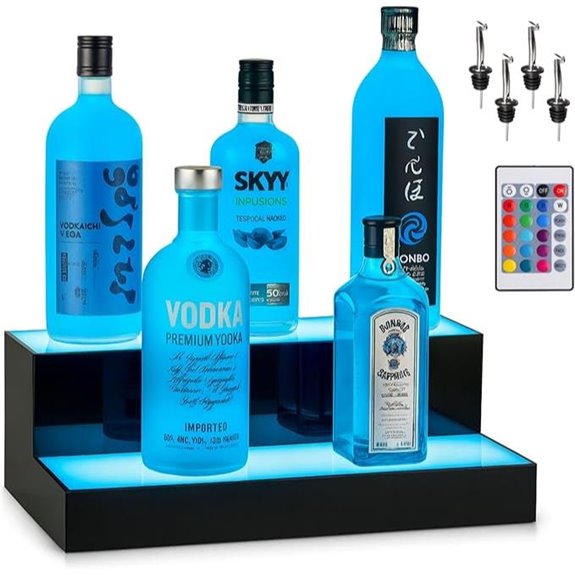 Boss Premium LED Lighted Liquor Bar Shelf (16 Inch)