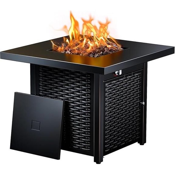 Ciays 28 Propane Fire Pit with Lava Rock