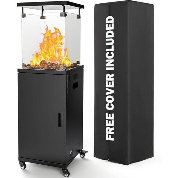 Pamapic 41,000 BTU Propane Patio Heater with Wheels