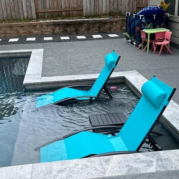 Purple Leaf Oversized Outdoor Chaise Lounge Set