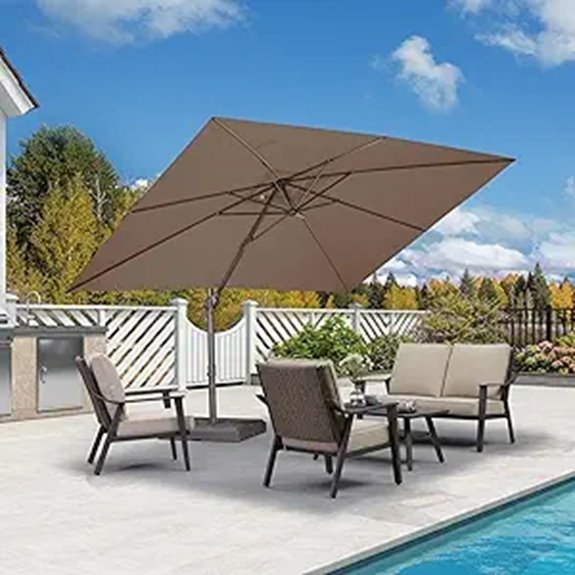 Purple Leaf 9' x 11.5' Cantilever Patio Umbrella