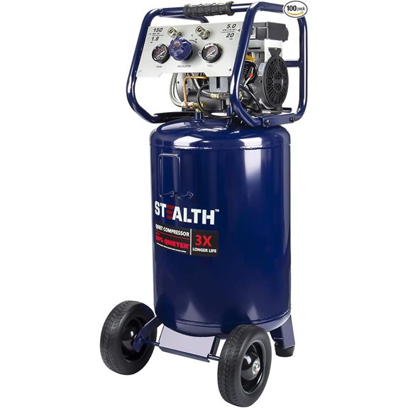 STEALTH 20-Gallon Ultra Quiet Oil-Free Air Compressor