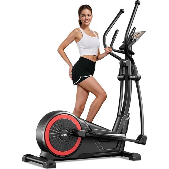 Elliptical Exercise Machine with LCD and Quiet Resistance
