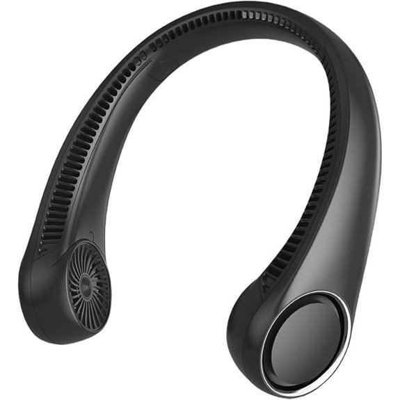 Portable Neck Fan with 3 Speeds and Rechargeable Battery