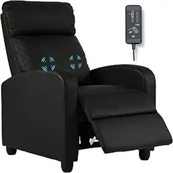 HCY Recliner Chair with Footrest and Padded Seat