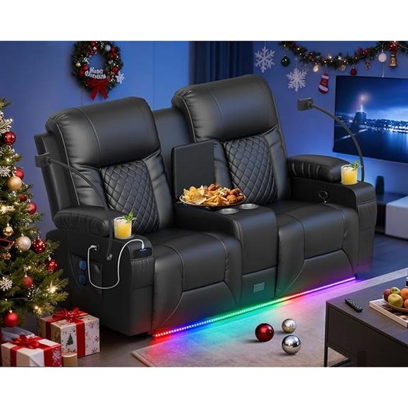 recliner loveseat with features