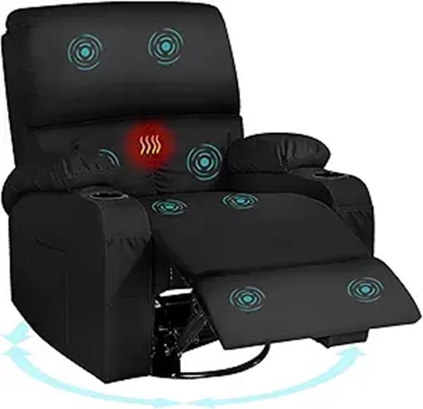 Massage Rocking Recliner with Heat and Vibration