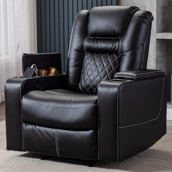 recliner with usb cup