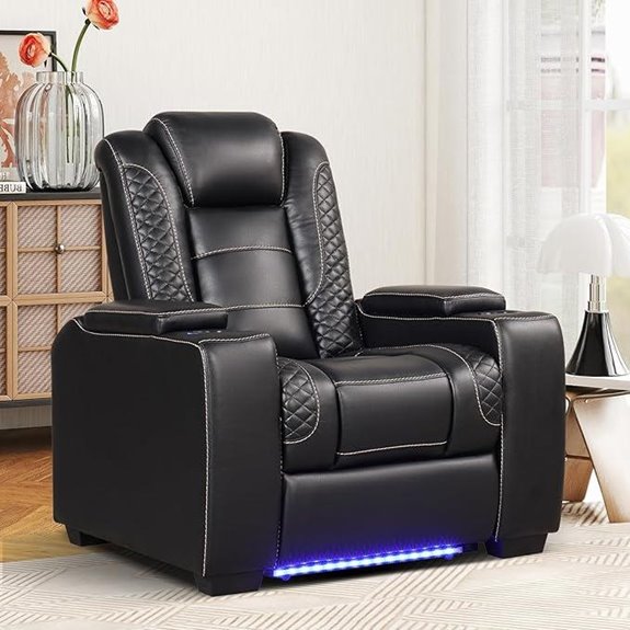 ANJ Power Recliner Home Theater Chair with USB