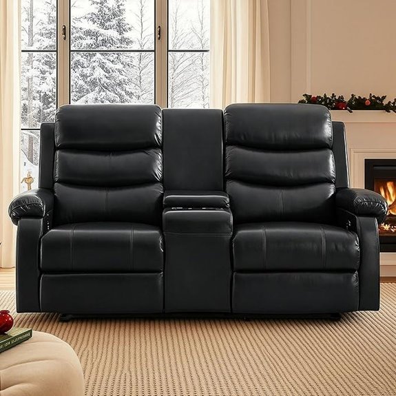 reclining loveseat with console