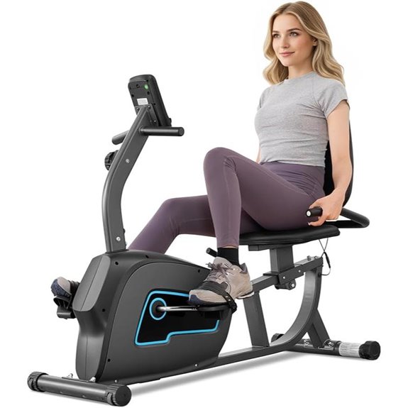 Recumbent Exercise Bike with Resistance & Heart Rate
