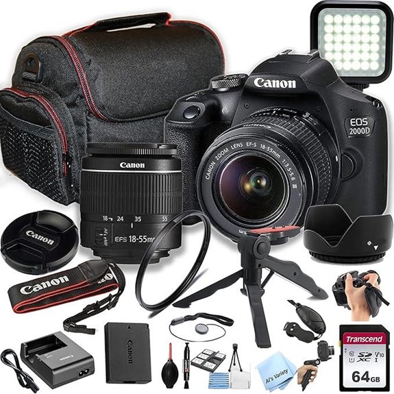 Canon EOS 2000D DSLR Camera Kit (Renewed)