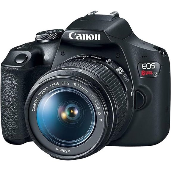 Canon EOS Rebel T7 DSLR Camera with 18-55mm Lens (Black) (Renewed)