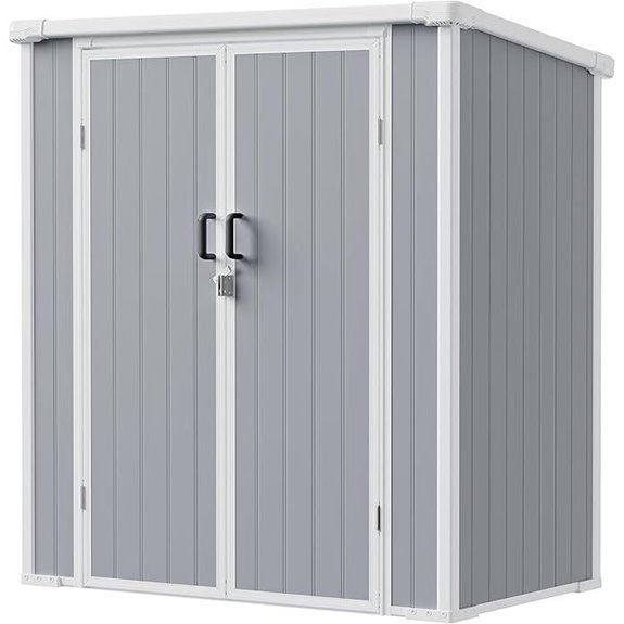 5x3 Weather-Resistant Resin Garden Shed with Lock