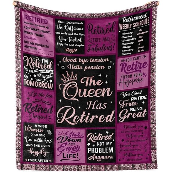 Retirement Blanket Gifts for Women 50x60