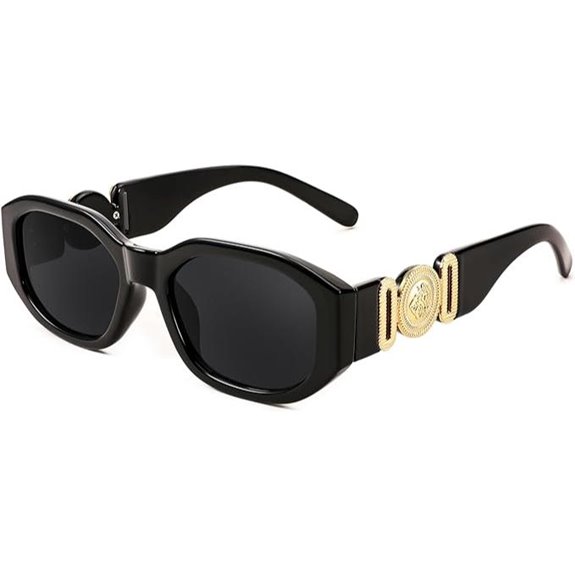 FEISEDY Retro Rectangle Sunglasses for Women Men