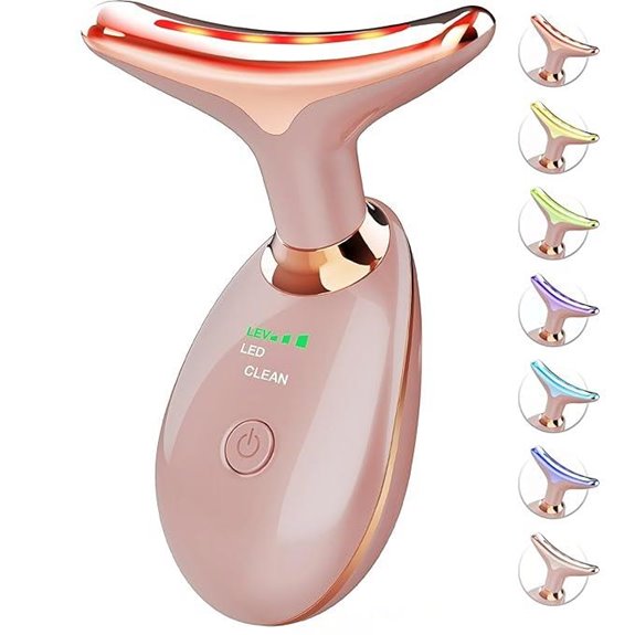 Red Light Therapy Face & Neck Massager (Rose Gold)