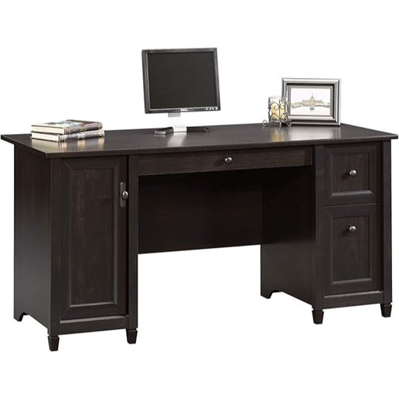 Sauder Edge Water Desk with Storage Drawers