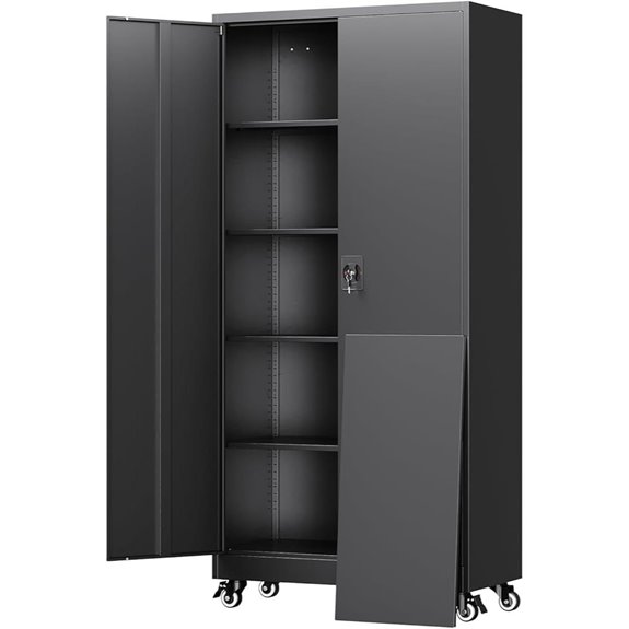 Yizosh Metal Garage Storage Cabinet with Lock