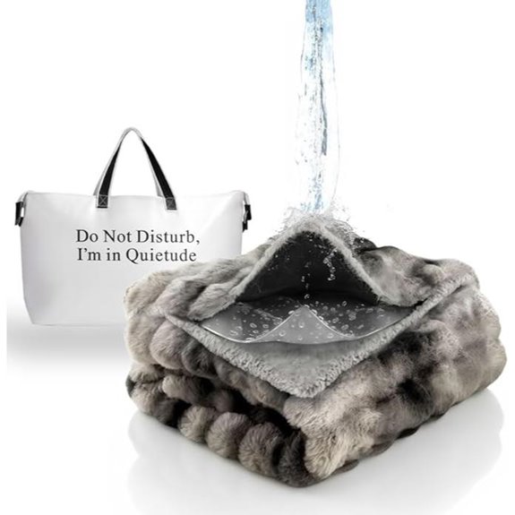 QUIETUDE Waterproof Silent Throw Blanket 60x80