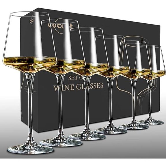 Set of 6 Crystal Lead-Free Wine Glasses
