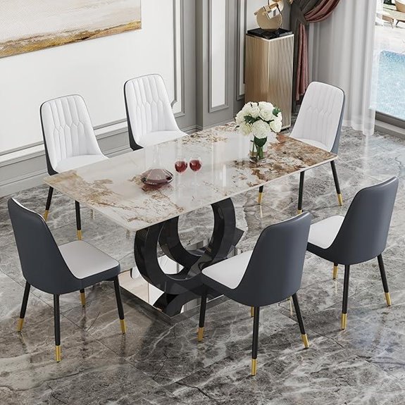 Dining Table Set for 6 with Chairs