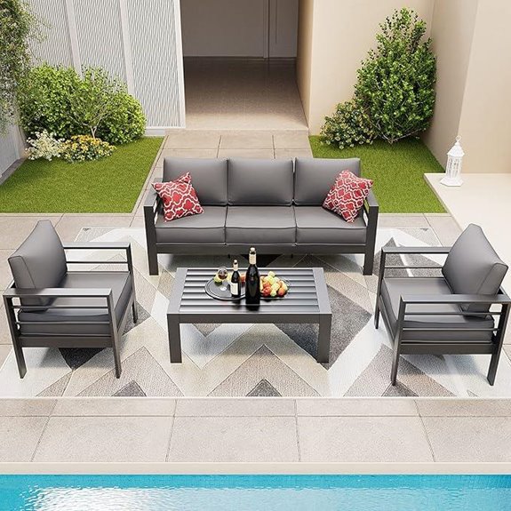 Amopatio 6-Piece Aluminum Patio Furniture Set