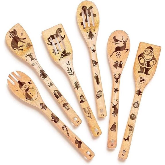 Riveira 6-Piece Wooden Cooking & Serving Spoons