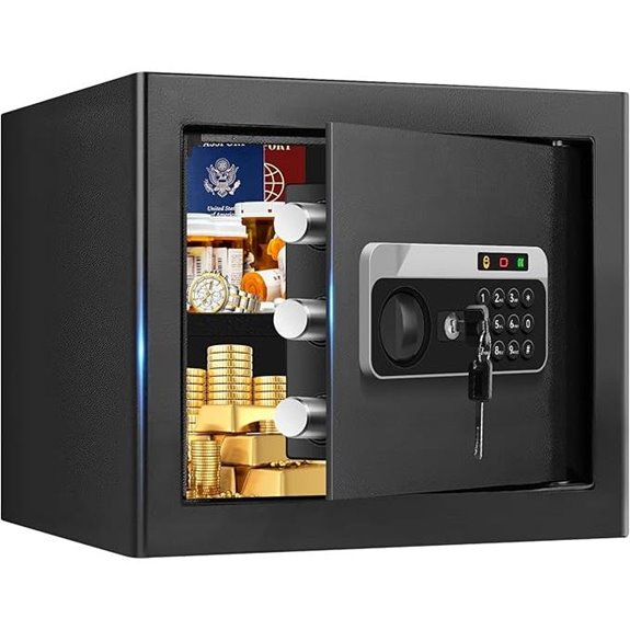 Fireproof Small Safe with Alarm and Electronic Lock