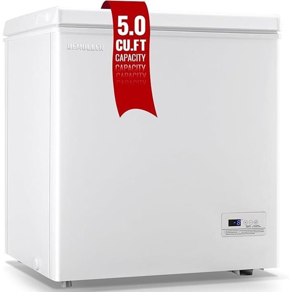 Chest Freezer 5 Cu Ft with Temperature Display