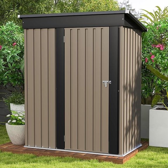 Patiowell 5x3 ft Metal Outdoor Storage Shed