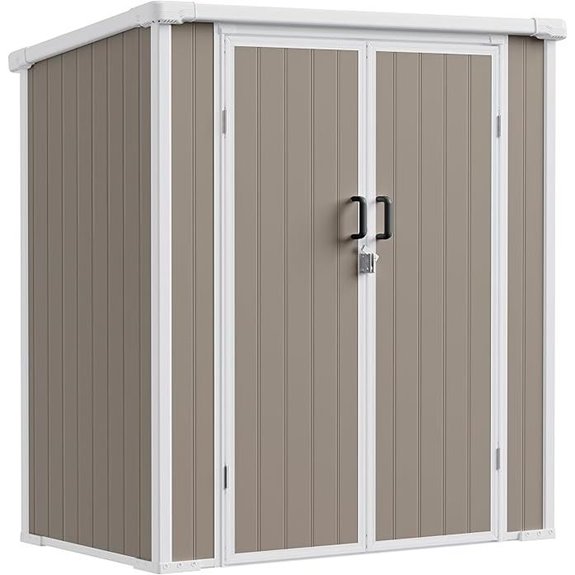 Outdoor Resin Storage Shed with Floor 5x3 ft