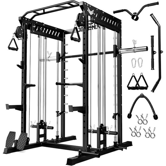 M21 Smith Machine Power Cage with Attachments