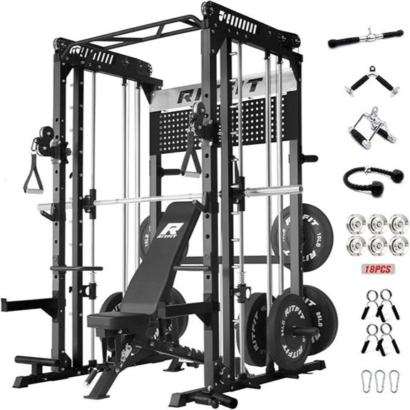RitFit M1 & M1 Pro Smith Machine with Crossover