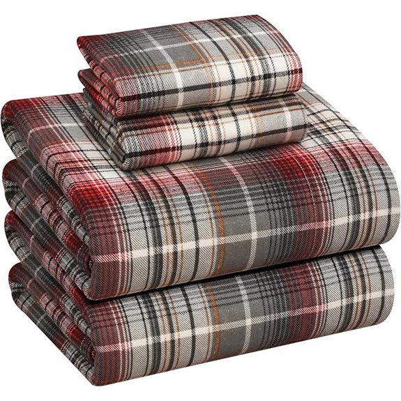RUVANTI Queen Flannel Sheets Set Soft & Breathable