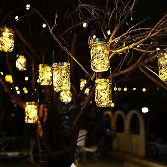 Cooo 9 Pack Solar Mason Jar Lanterns Outdoor Decor