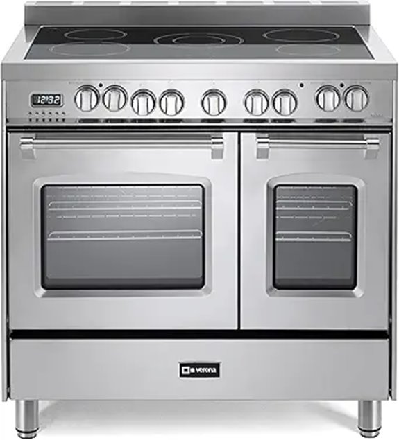 Verona 36-Inch Electric Double Oven Range in Stainless