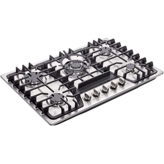 30-Inch 5-Burner Gas Cooktop with Stainless Steel