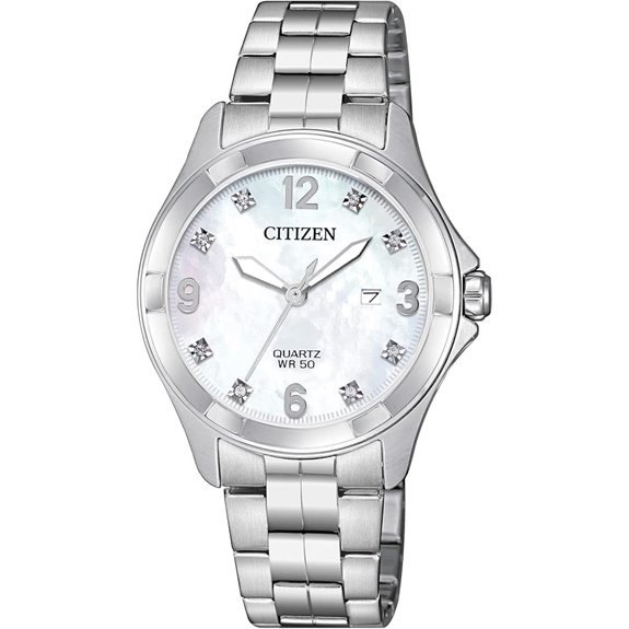 Citizen Quartz Womens Watch Stainless Steel Crystal