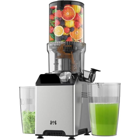 Cold Press Juicer with Wide Feed Chute and Stainless Steel