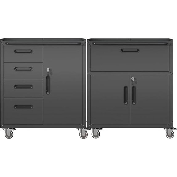 Metal Tool Cabinets Garage Storage Locking Steel Set