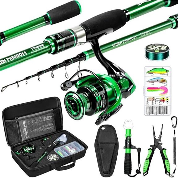 Ghosthorn Telescoping Fishing Rod & Reel Combo Set