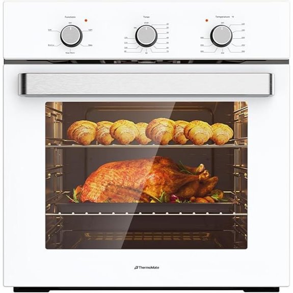 ThermoMate 24 Wall Oven 5 Functions White