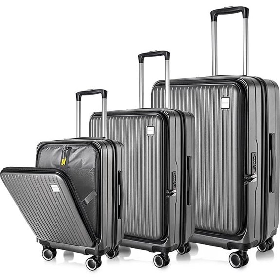 3-Piece ABS Luggage Set with TSA Lock
