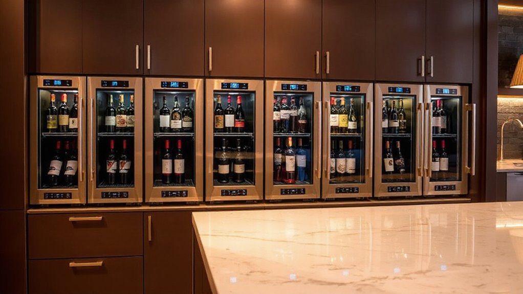 top built in wine coolers