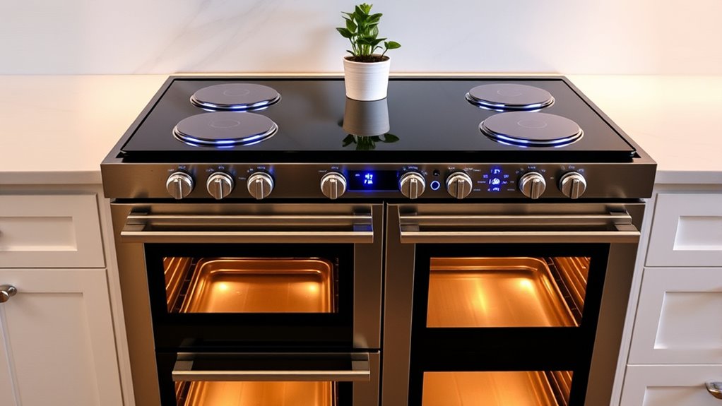 top double oven ranges