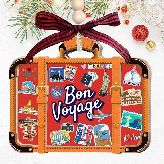 travel luggage christmas ornament